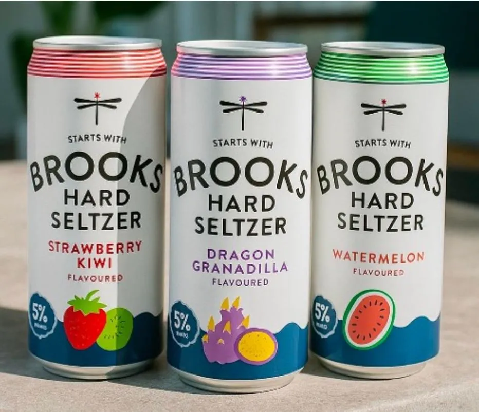 Brooks Hard Seltzer flavored cans